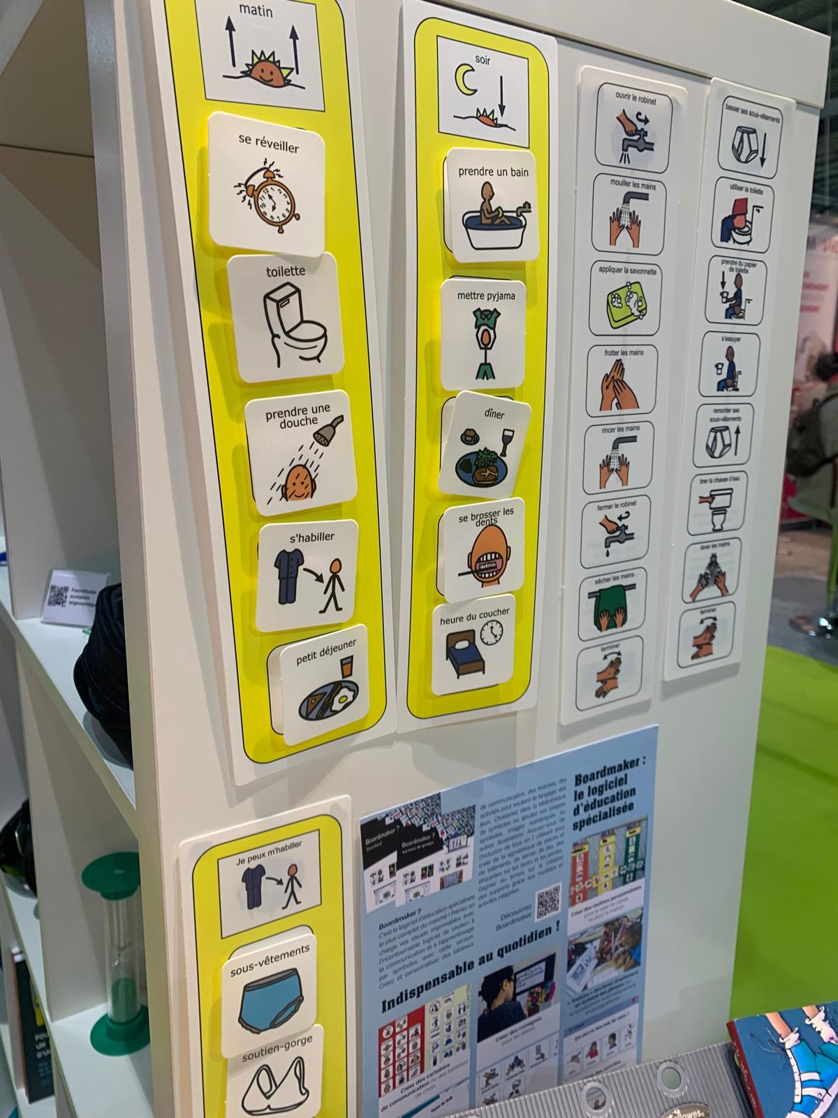 Panneau de pictogrammes servant de support de communication en séance